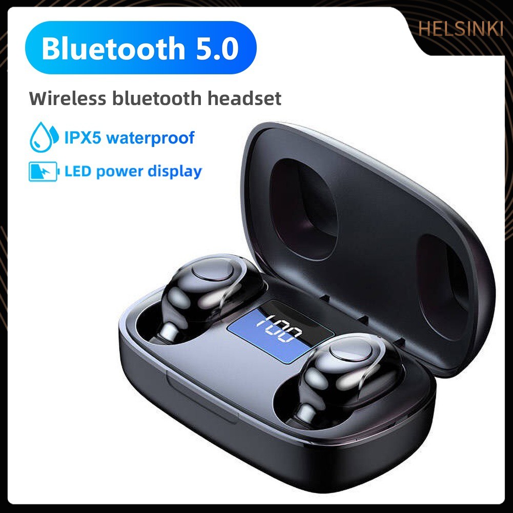 Tai Nghe Nhét Tai Hel + S9 Tws Bluetooth 5.0 Không Dây Hiển Thị Màn Hình Kỹ Thuật Số