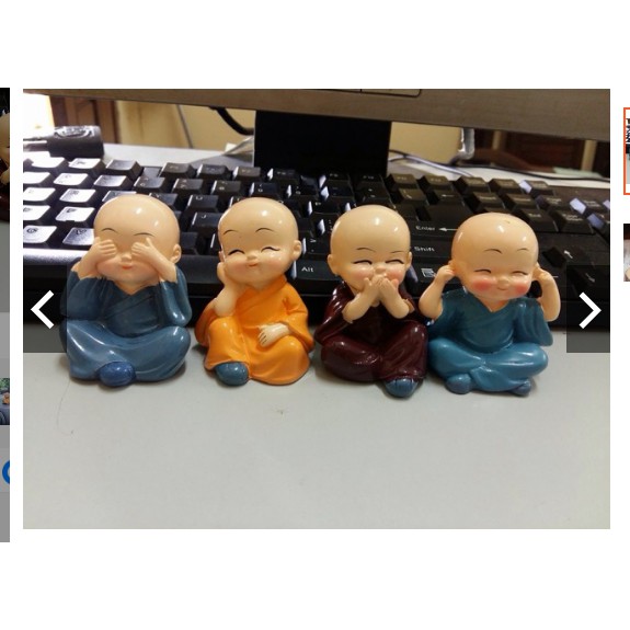 Set 4 Tượng Nhật Phong Thủy không nghe điều sai ( Mizaru) không nói điều bậy ( Iwazaru) không nhìn điều trái (Kikazaru) | BigBuy360 - bigbuy360.vn