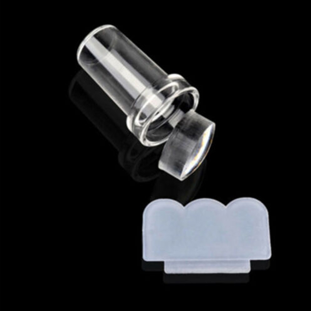 Bộ con dấu in hình mẫu trang trí móng tay trong suốt kèm phụ kiện tiện dụng