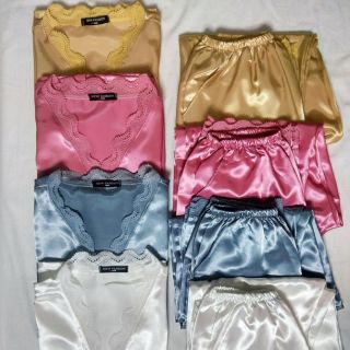 Bộ Pizama tay ngắn quần dài phi lụa phối ren