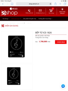 BẾP TỪ ELMICH ICE-1826