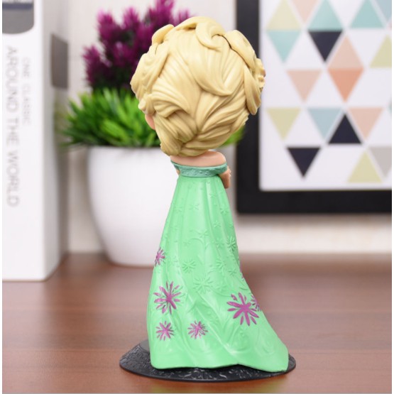 Búp bê Công chúa Elsa nhựa PVC đặc trang trí bàn làm việc, trưng bày, làm đồ chơi
