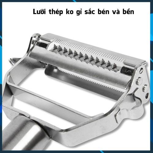 Nạo Rau Củ Hoa Quả Inox Đa Năng, Đồ Dùng Dụng Cụ Vật Dụng Nhà Bếp Thông Minh Độc Đáo Tiện Ích Giá Rẻ Bền Đẹp (Min Shop)