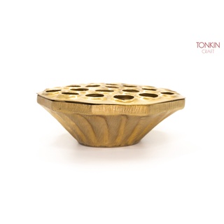Bát xông trầm bằng đông, bát đài sen đốt nến, đốt trầm