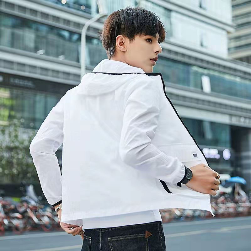 Áo Khoác Chống Nắng Và Tia UV Vải Lụa Lạnh Mỏng Kiểu Hàn Quốc Thời Trang Mùa Hè Cho Nam