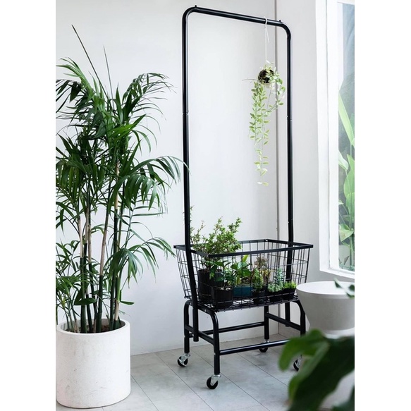 Kệ Đơn Treo Đồ Kèm Giỏ