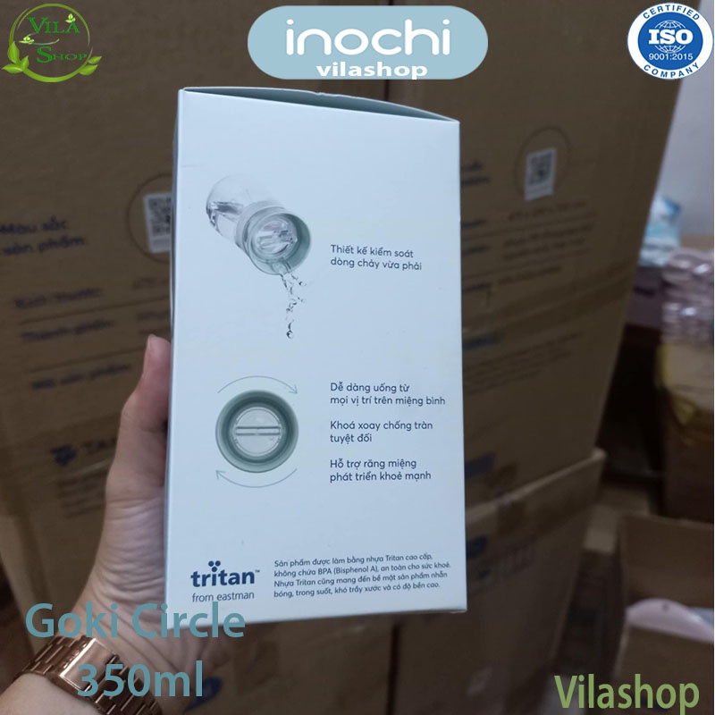 Bình Tập Uống Thông Minh Cho Bé 350ml, Bình Nước Cao Cấp Chính Hãng Inochi Nhựa Tritan Chịu Nhiệt 110 Độ C - Không BPA