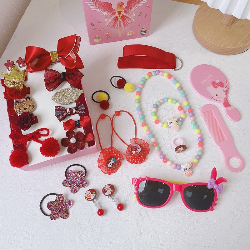 FULL BỘ QUÀ TẶNG phụ kiện tóc 28 món siêu dễ thương cho bé yêu H3