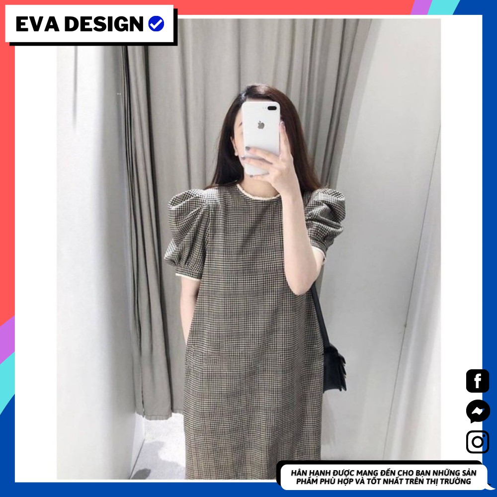Váy xuông đầm xuông kẻ caro vải mềm đẹp