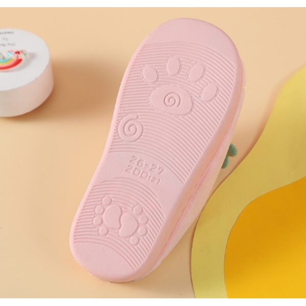 Dép đi trong nhà nhung lông êm chân cho bé trai và bé gái - D105