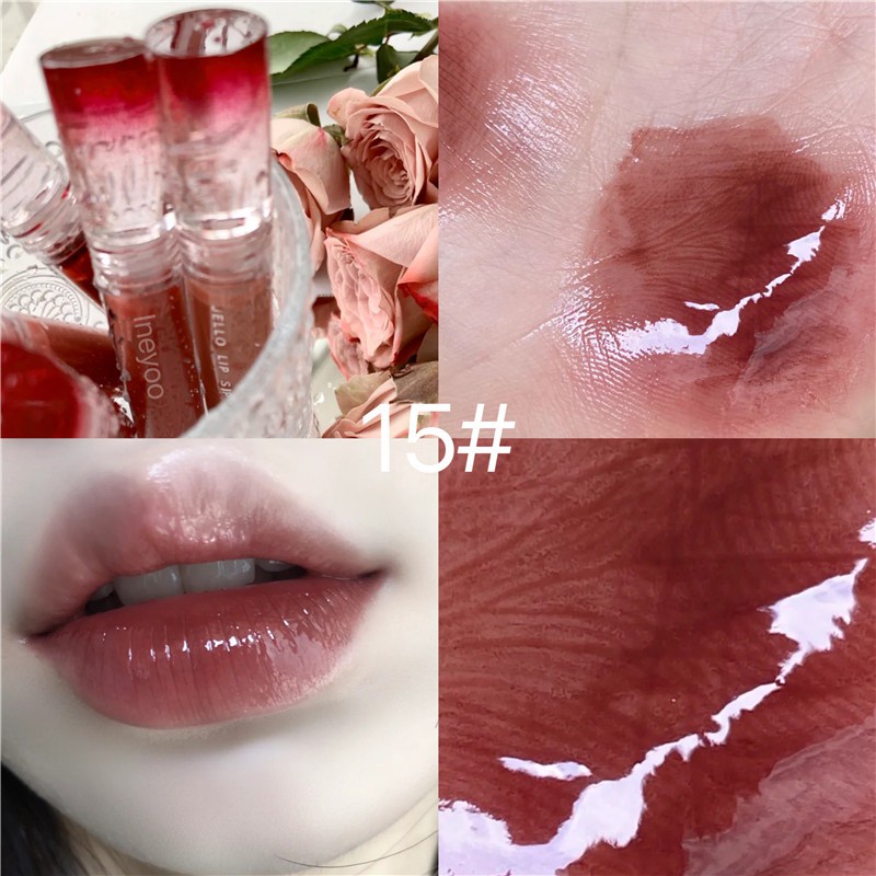 PVN42496 Son Bóng Ineyoo/Oulesong Màu Nude Nhạt Mềm Mượt Nuôi Dưỡng Môi Chống Thấm Nước