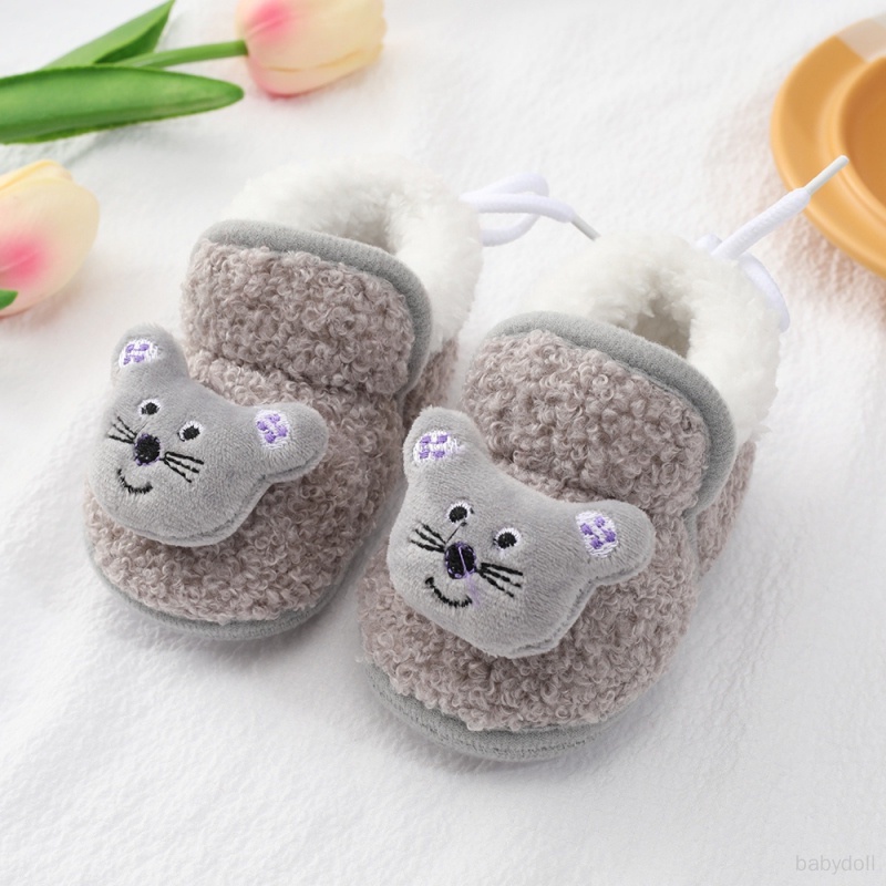 Dép Bông Đi Trong Nhà Mềm Mại Chống Trượt Họa Tiết Hoạt Hình Cho Bé