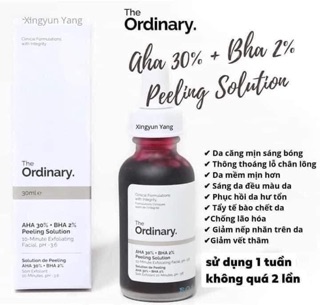 Tẩy da chết The Ordinary Peeling AHA 30% + BHA 2%