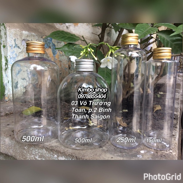 Combo 50-100 chai pet 500ml nắp nhôm