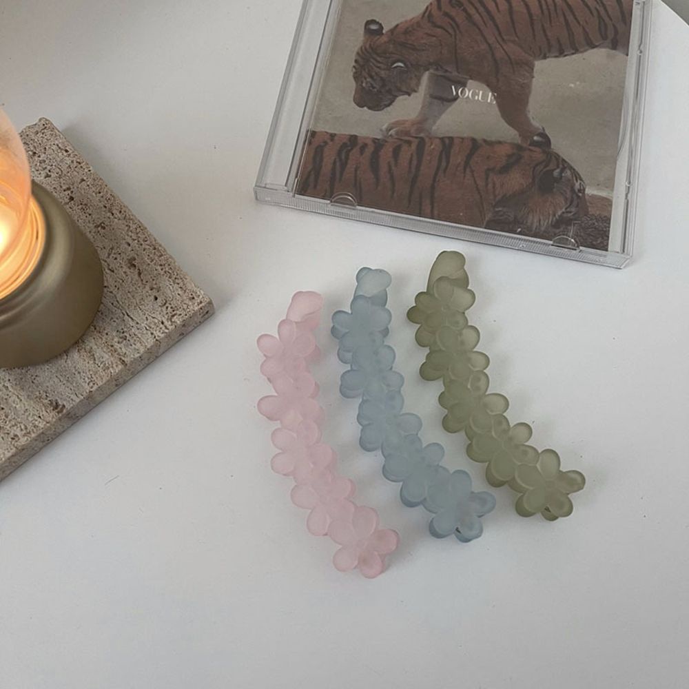Kẹp tóc hình hoa bằng acrylic nhiều màu sắc thời trang Hàn Quốc phong cách cổ điển cho nữ