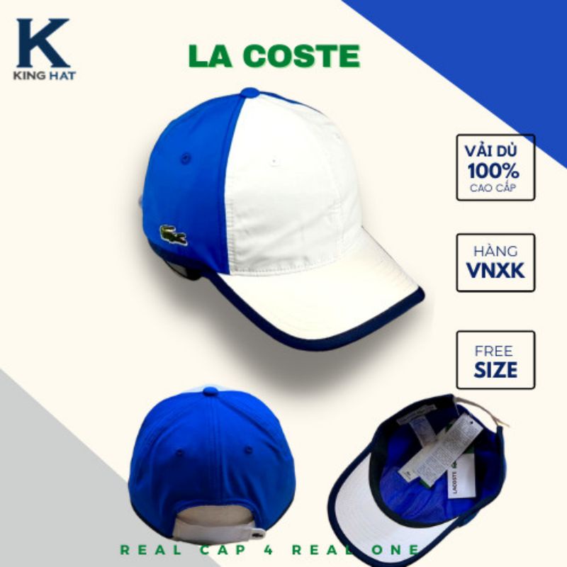 Nón lưỡi trai dù và kaki thêu logo Lacoste cờ Mỹ, Italia,Anh chất vải cotton hàn quốc cao cấp. phom đứng cứng cáp