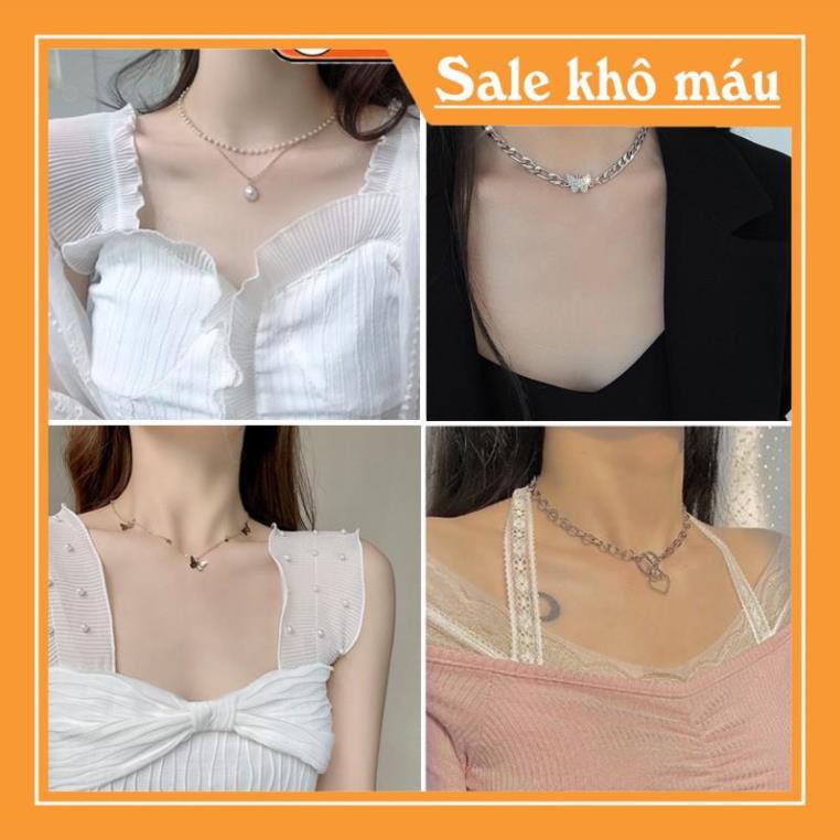 Dây chuyền nữ phong cách hàn quốc đẹp, vòng cổ đeo tay nam nữ unisex cá tính