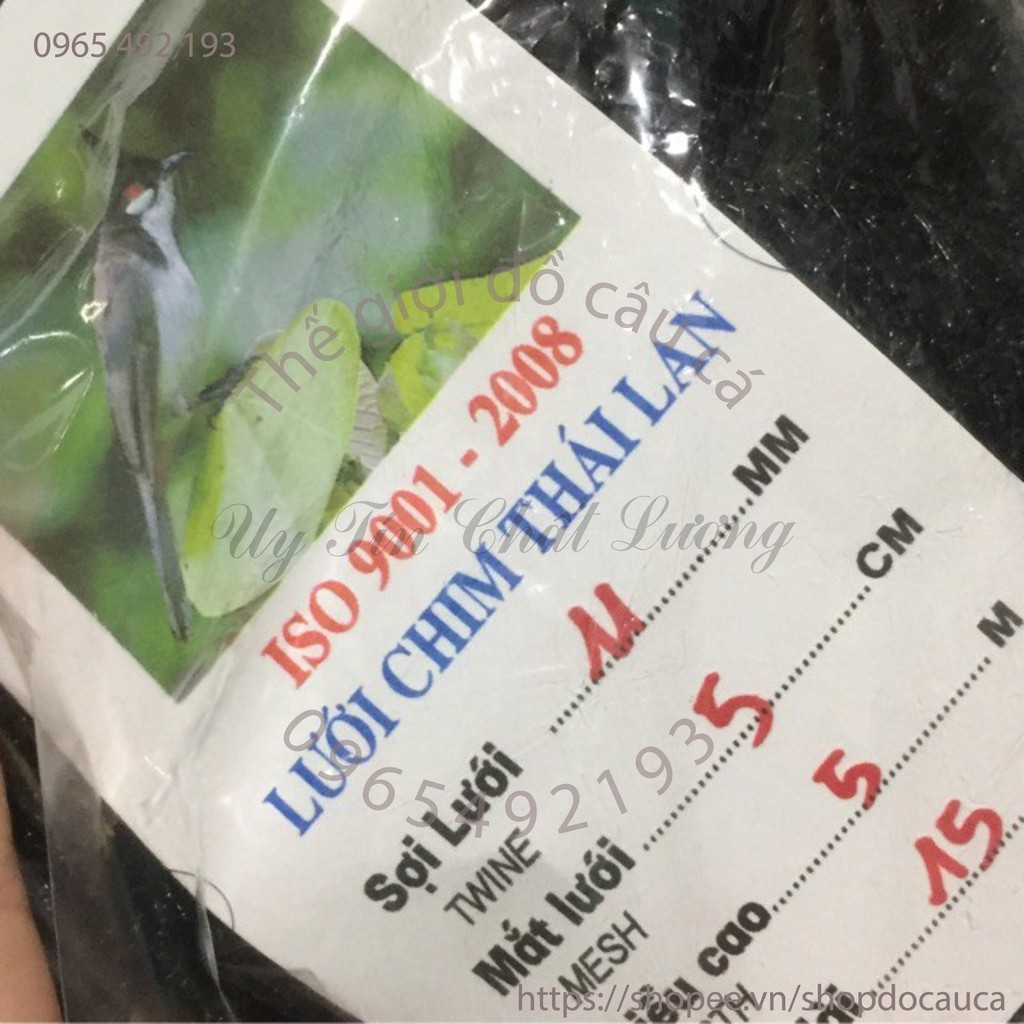 Lưới bẫy chim chào mào, khướu , họa mi 8 phân 15 m ( rẻ vô địch )