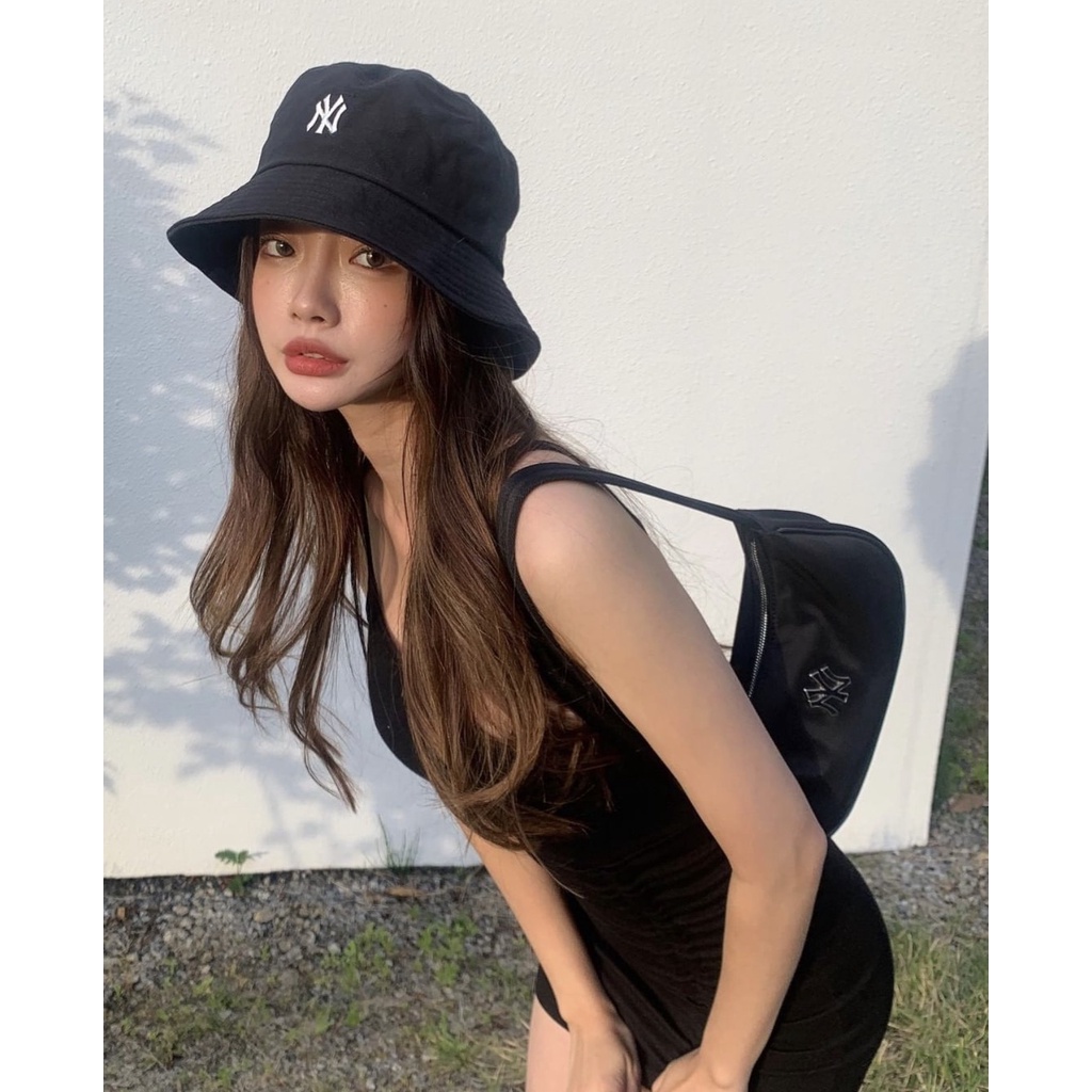 ✅ [ FELIX CHUẨN 1:1+ VIDEO]  Túi Đeo Vai NY MLB NYLON HOBO BAG - 3ABQS032N-50BKS | ẢNH THẬT TỰ CHỤP | MẪU MỚI NHẤT