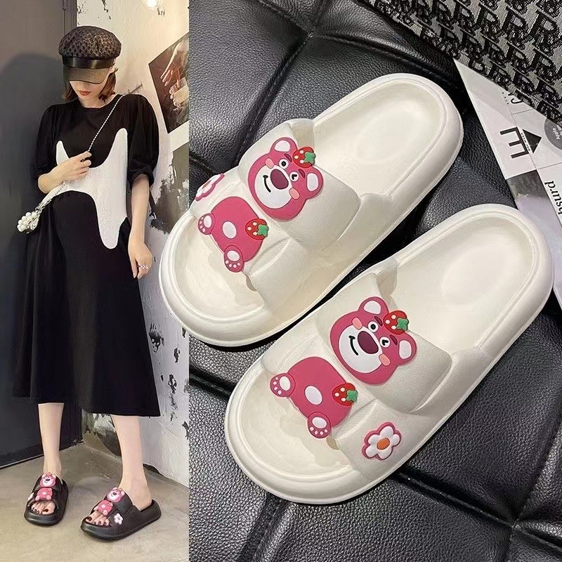 Dép bánh mỳ nữ, dép quai ngang HOẠT HÌNH CHUỘT siêu đáng yêu ,siêu êm chân  D7739