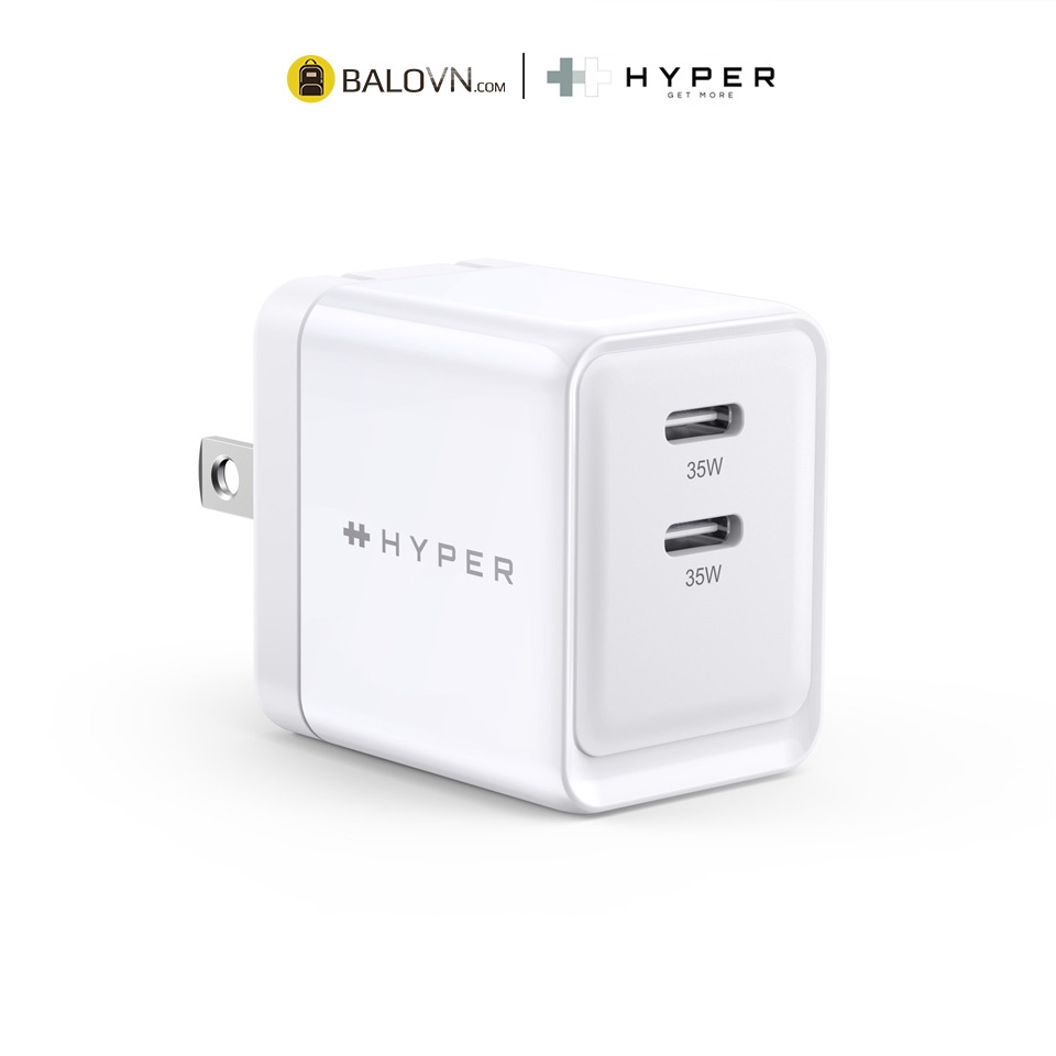 Sạc Nhanh ip 14/13/12 Hyper Gan II DUAL USB-C PPS 33W / PD 35W HJG35NA
