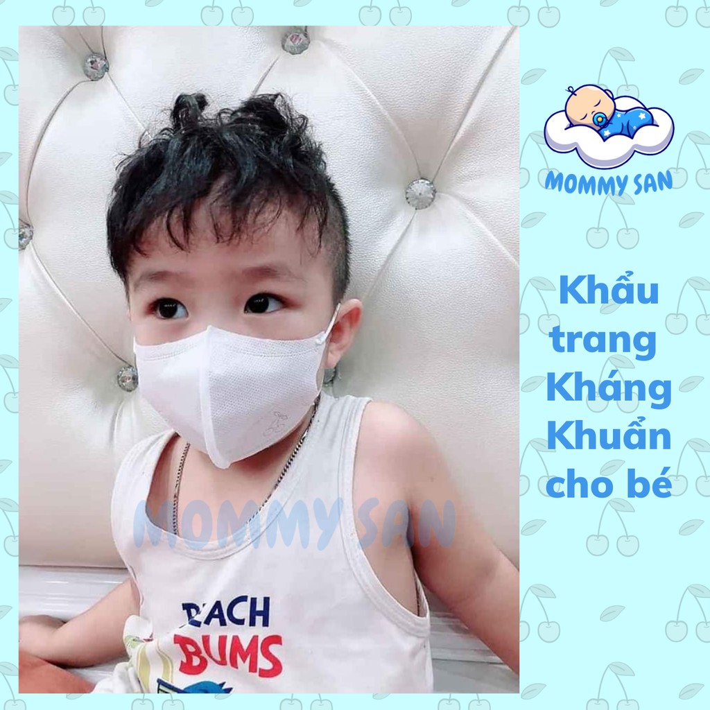 Khẩu Trang cho bé 3d kid em bé 6 tháng - 5 tuổi không có kính MommySan