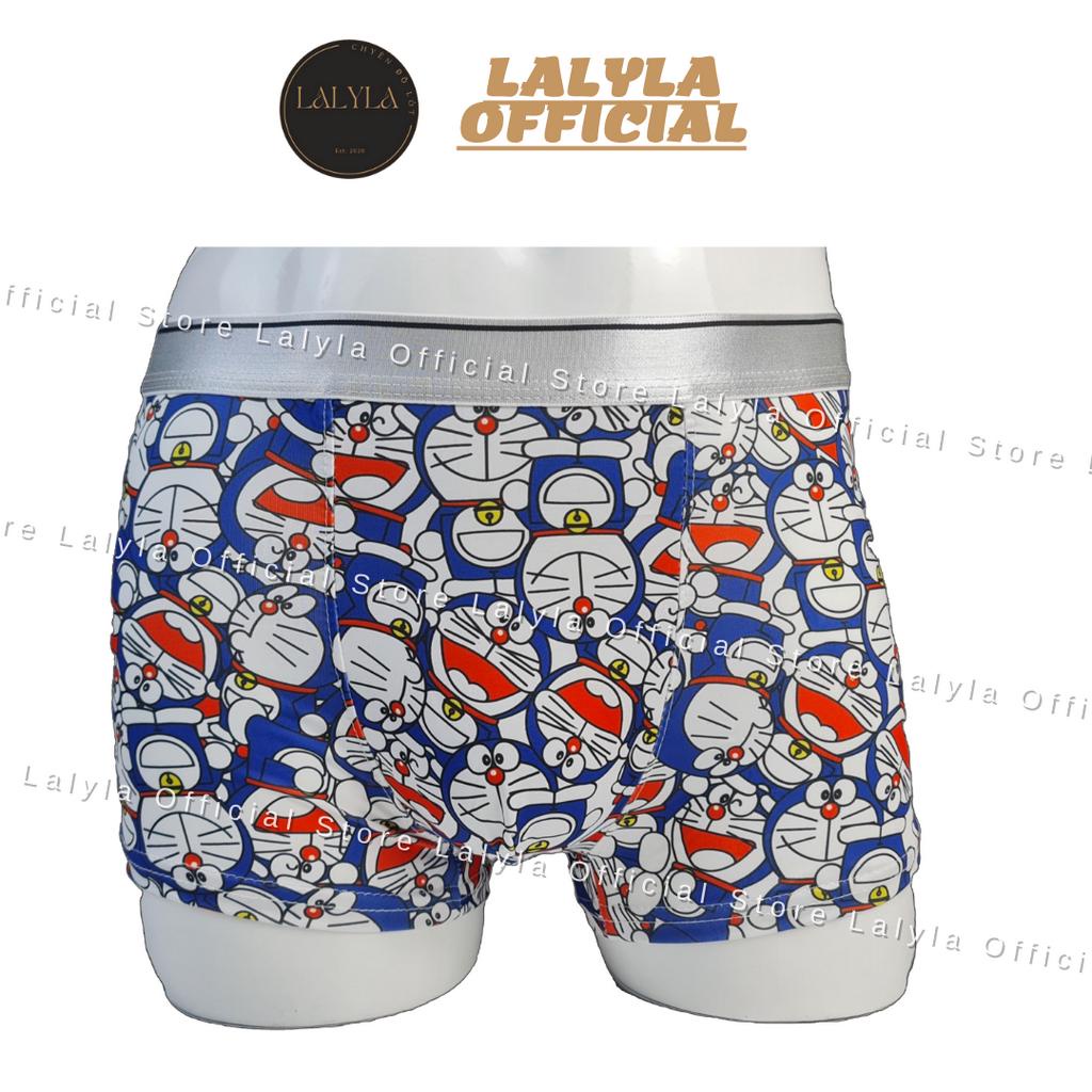 Quần lót nam thời trang LALYLA Chất thun lạnh,combo quần sịp đùi nam cao cấp in hình doremon