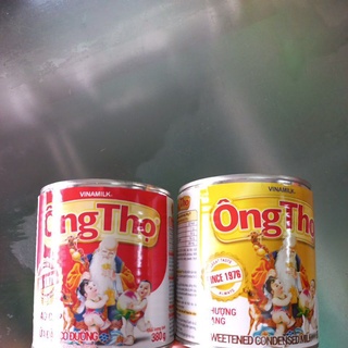 Sữa đặc có đường ông thọ đỏ và ông thọ trắng dật nắp