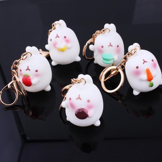 Móc Khóa  vàng thỏ mochi Ăn Bánh Bạc Hà