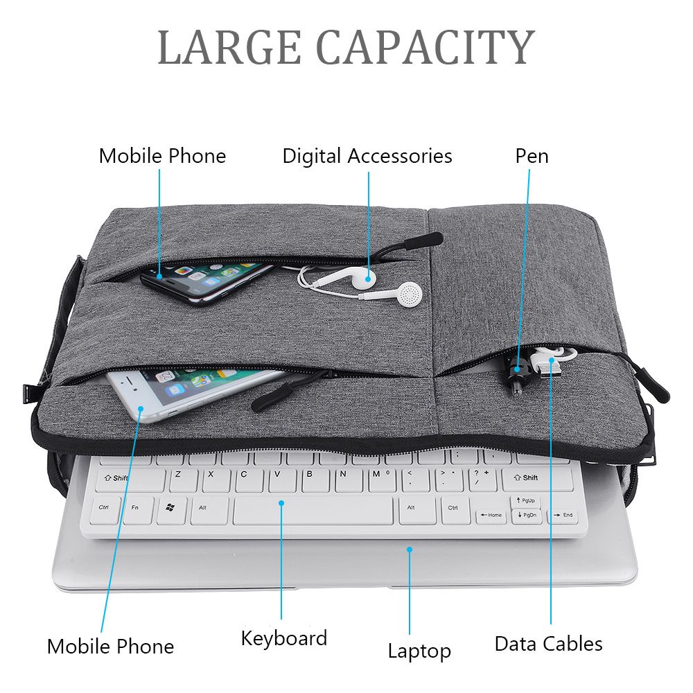 Túi đựng laptop chống sốc nhiều màu sắc có khóa kéo thời trang