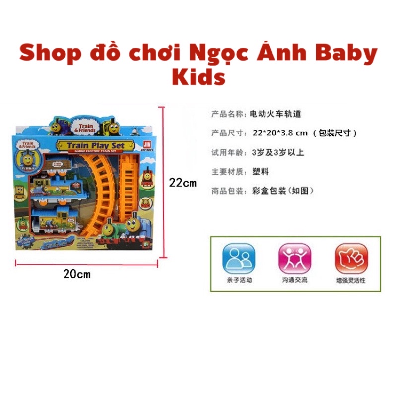 Bộ đồ chơi đoàn tàu kèm đường ray cho bé,tàu lắp pin chạy trên đường ray