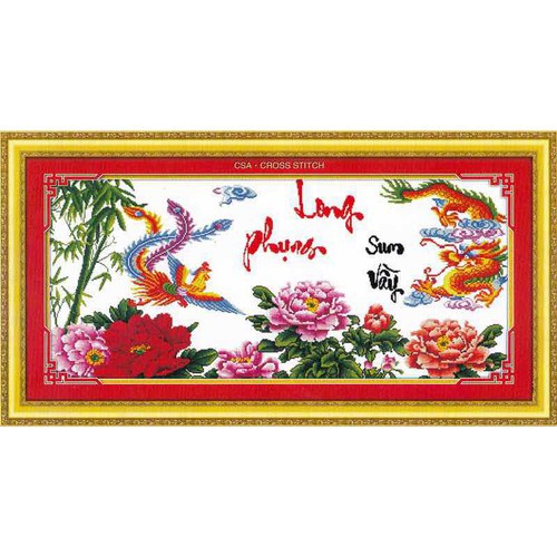 TRANH THÊU LONG PHỤNG SUM VẦY A469