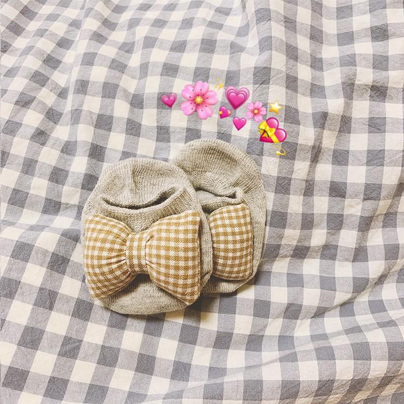 Vớ cotton thắt nơ xinh xắn cho bé gái