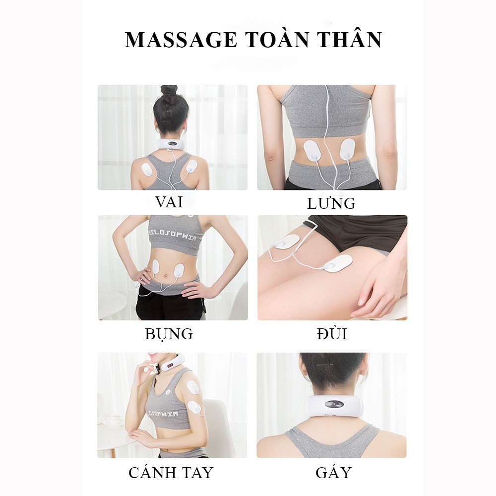 Máy massage cổ vai gáy cao cấp, trị liệu đau khớp hiệu quả, tặng 2 miếng dán xung điện, bảo hành 2 năm