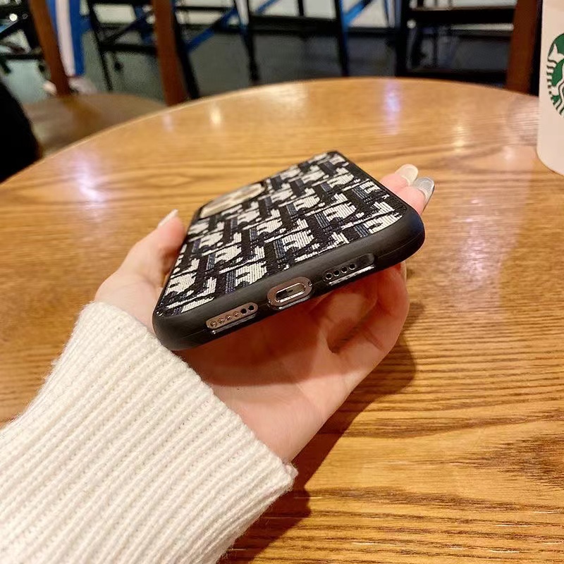 Ốp Điện Thoại Da Thêu Họa Tiết Cho iphone 14 14promax 14pro 13 pro max 13mini 12 pro max 11 x 6sp 7 8 plus xr xs max