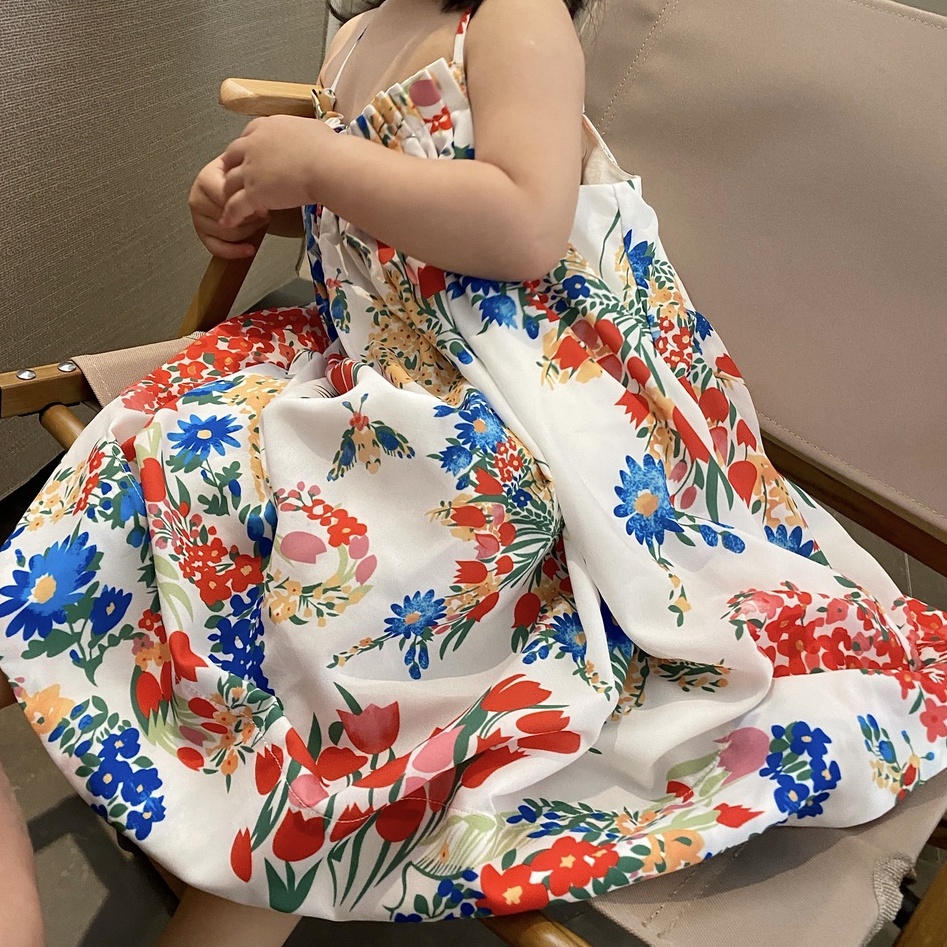 Đầm Tutu Dáng Rộng In Họa Tiết Thời Trang Hàn Quốc Cho Bé Gái