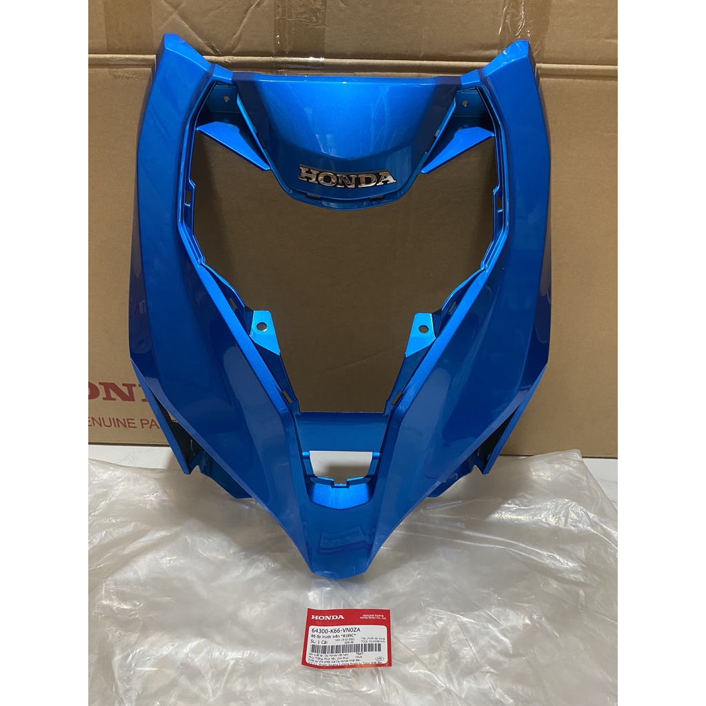 Bộ ốp trước - mặt nạ to đựng pha trước HONDA AIR BLADE 125 năm 2018 màu Xanh. *B189C* 64300K66VN0ZA