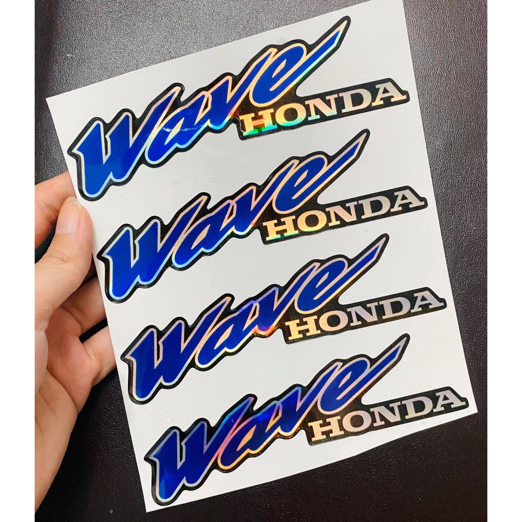 LOGO NỔI DÁN MẶT NẠ XE WAVE HONDA