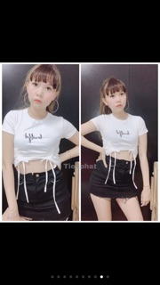 Áo croptop rút dây