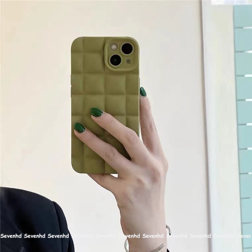Ốp Điện Thoại Mềm Chống Sốc Màu Xanh Lá Trơn Đơn Giản Cho iPhone 13 12 11 Pro Max Xs Max Xr X 7 8 6 6s Plus