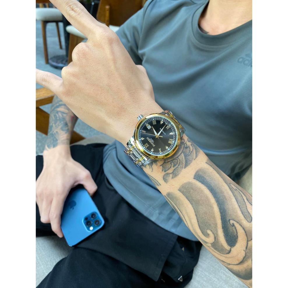 Đồng Hồ Nam Cơ Automatic Fngeen Máy Nhật Mặt Kính Chống Xước Dây Kim Loại Có Lịch Ngày- Mã 6035