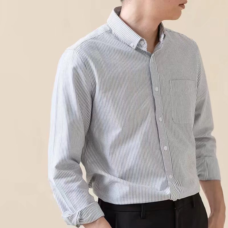 Áo Sơ Mi Dài Tay Ôm Dáng Thời Trang Công Sở Lịch Lãm Cho Nam