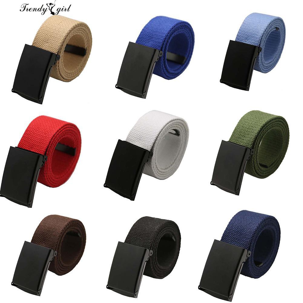 Thắt lưng vải bố có khóa tự động cho nam & nữ