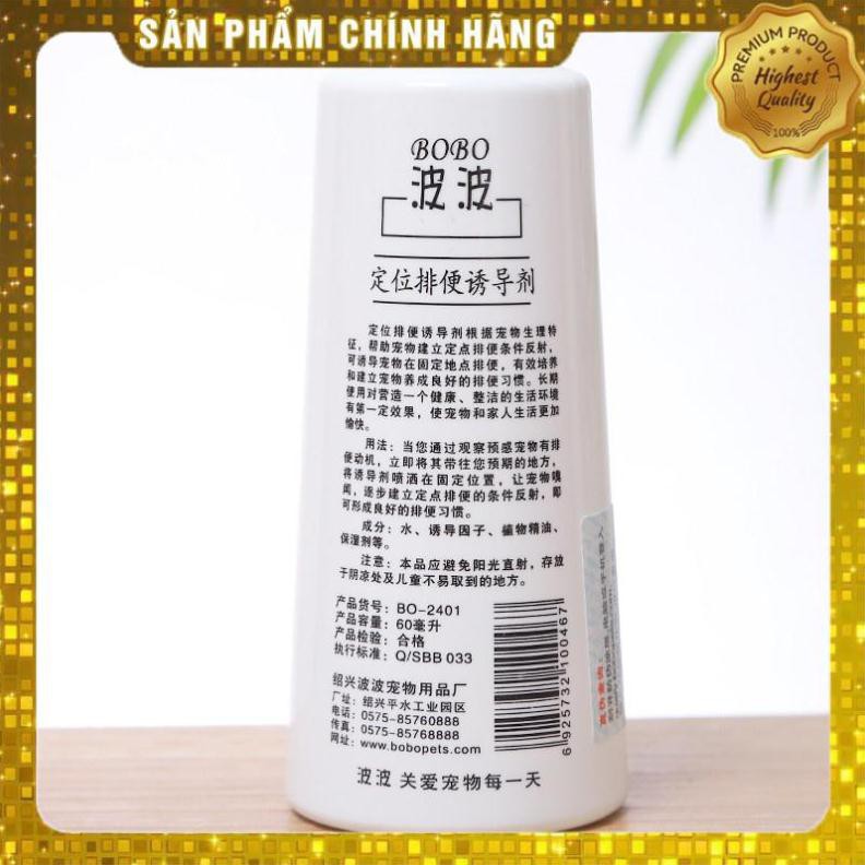 [Sẵn Hàng] Chai Xịt Bobo - Định Vị Nơi Đi Vệ Sinh Cho Chó Mèo Đúng Chỗ 60ml - Mã PKCMK20 .