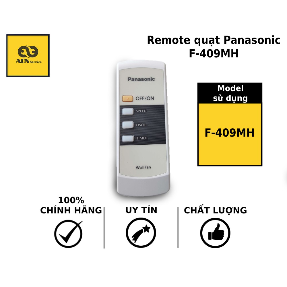 [REMOTE] Điều khiển quạt cây (treo) Panasonic - F-409MH (tặng kèm pin)