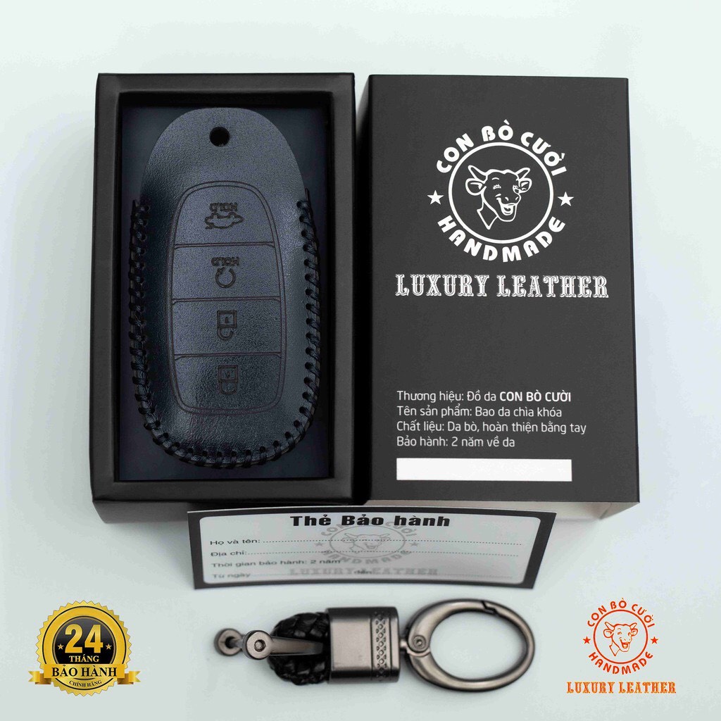 Bao da bảo vệ chìa khoá xe ôtô Huyndai accen 2021,SANTAFE 2020