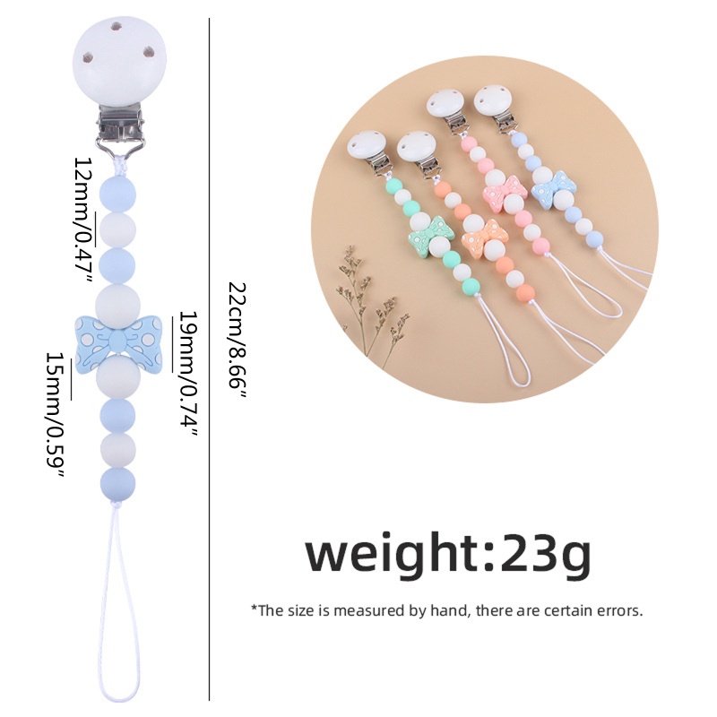 Kẹp Núm Vú Giả Bằng Silicon Hình Nơ Dễ Thương Cho Bé Sơ Sinh Mọc Răng