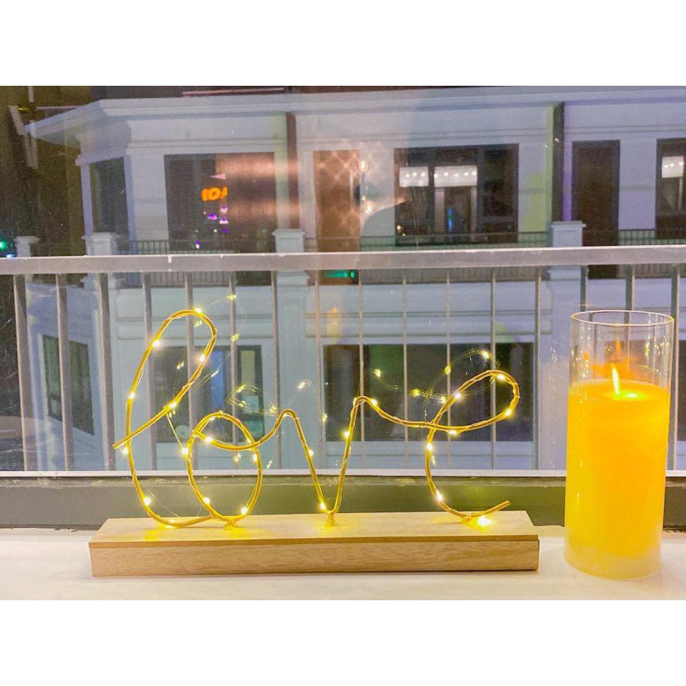 Đèn led dây chữ LOVE - HOME, đèn trang trí.
