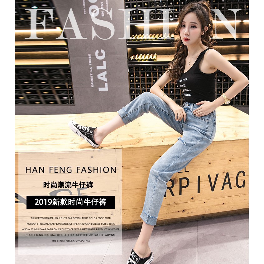 Quần jean baggy nữ FREE SHIP Quần Jean Nữ Dáng Suông