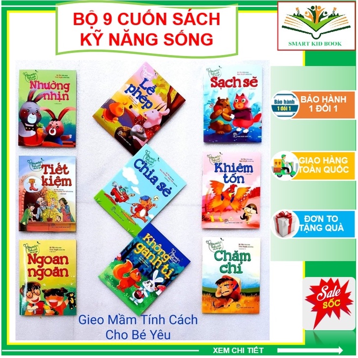 Bộ 9 cuốn Gieo Mầm Tính Cách Cho Bé Yêu